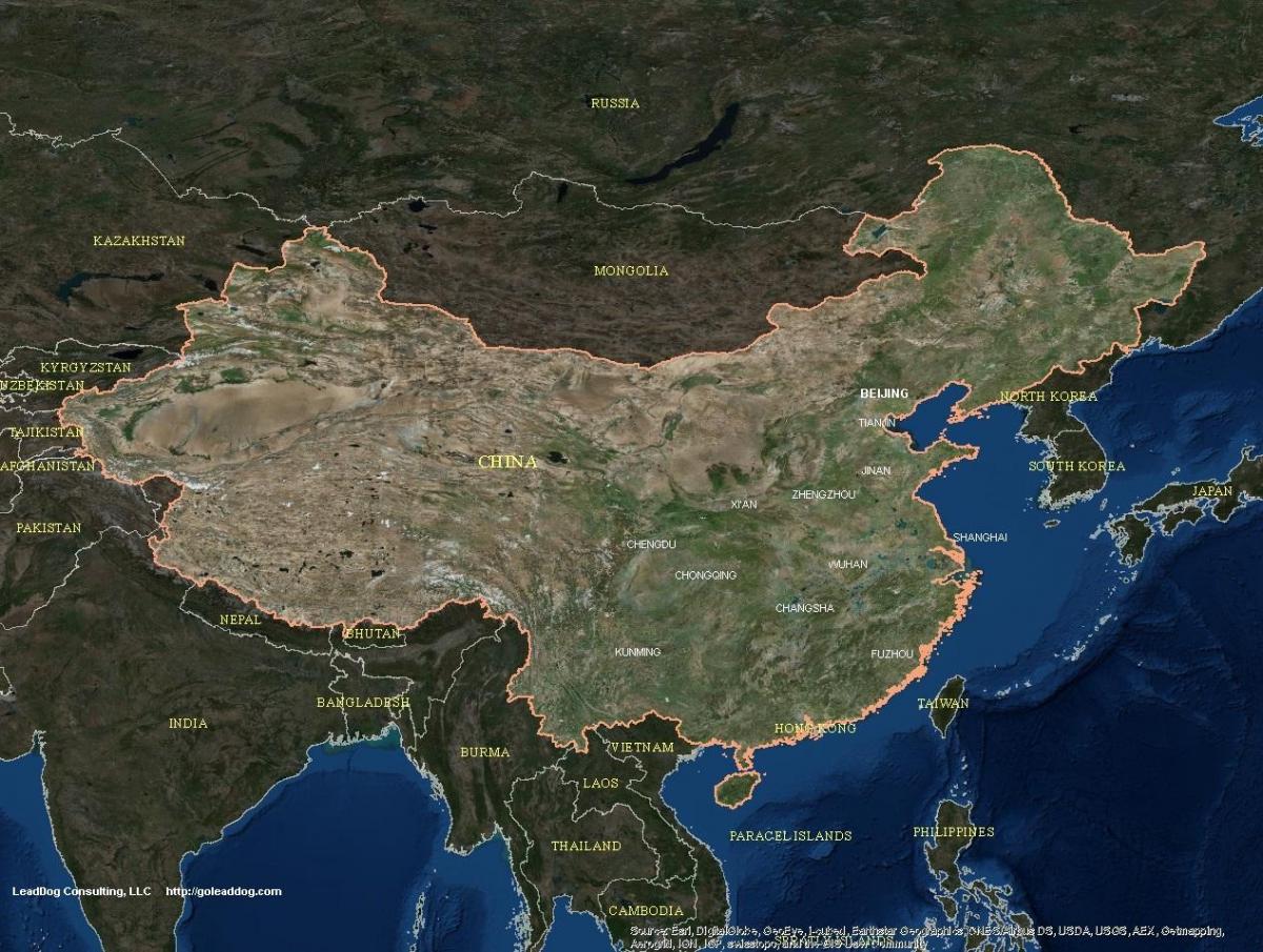 La xina canals mapa