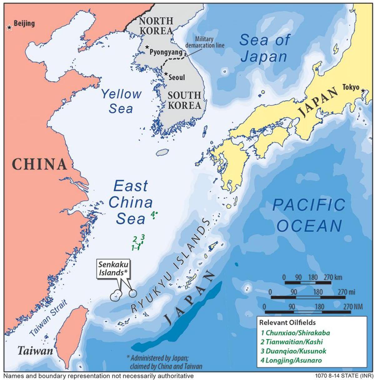 mapa de la mar oriental de la Xina