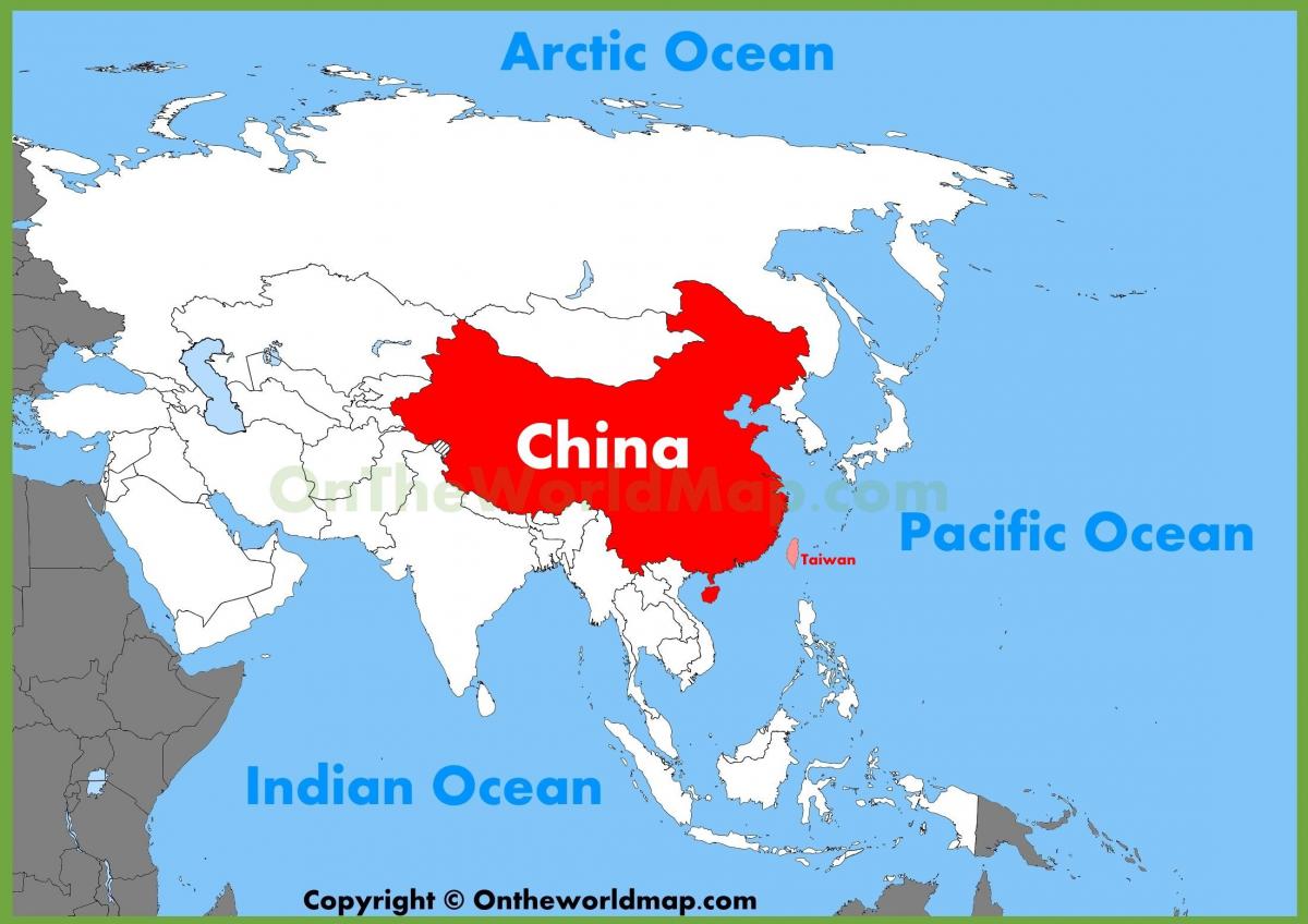 La xina àsia mapa
