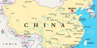 La xina capital mapa de la ciutat