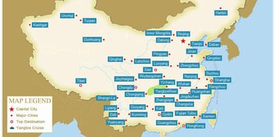 Mapa de ciutats xineses