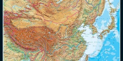 Fisiogràfica mapa de la Xina
