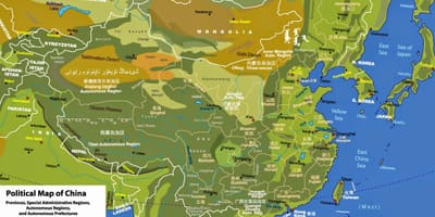 Geografia física mapa de la Xina
