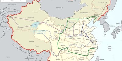 Mapa de la Xina, el grand canal