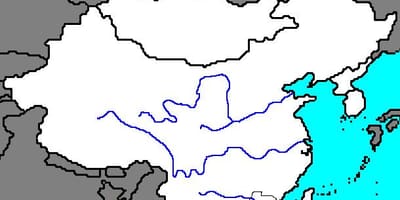 En blanc mapa de la Xina antiga