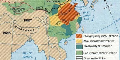 La Xina antiga geografia mapa