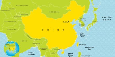 La xina, país mapa