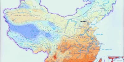 Clima mapa de la Xina