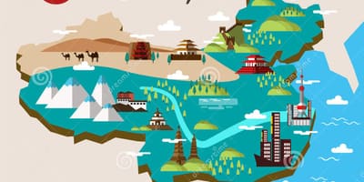 Viatges mapa de la Xina