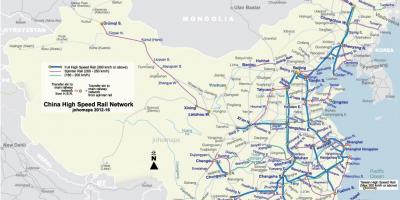 Ferrocarril d'alta velocitat de la Xina mapa