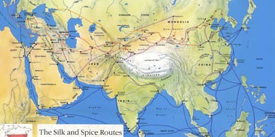 La seda de la carretera de la Xina mapa
