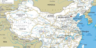 La xina carreteres mapa