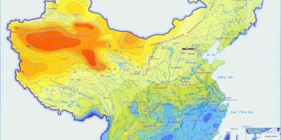 La xina precipitacions mapa