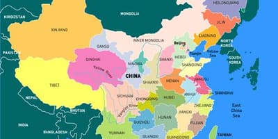 Mapa de les regions de la xina