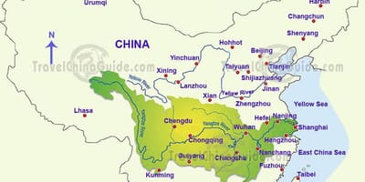 La xina mapa riu yangtze