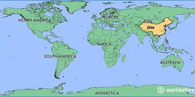 La xina mapa del món