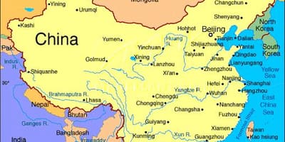 La xina mapa detallat