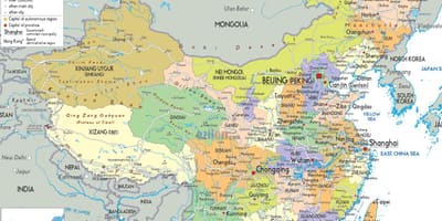 Política de la Xina mapa