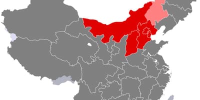 Mapa del nord de la Xina